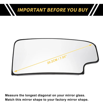 Heated Left Side Mirror Glass for Chevrolet Silverado 2500 3500 HD (2007-2014)
