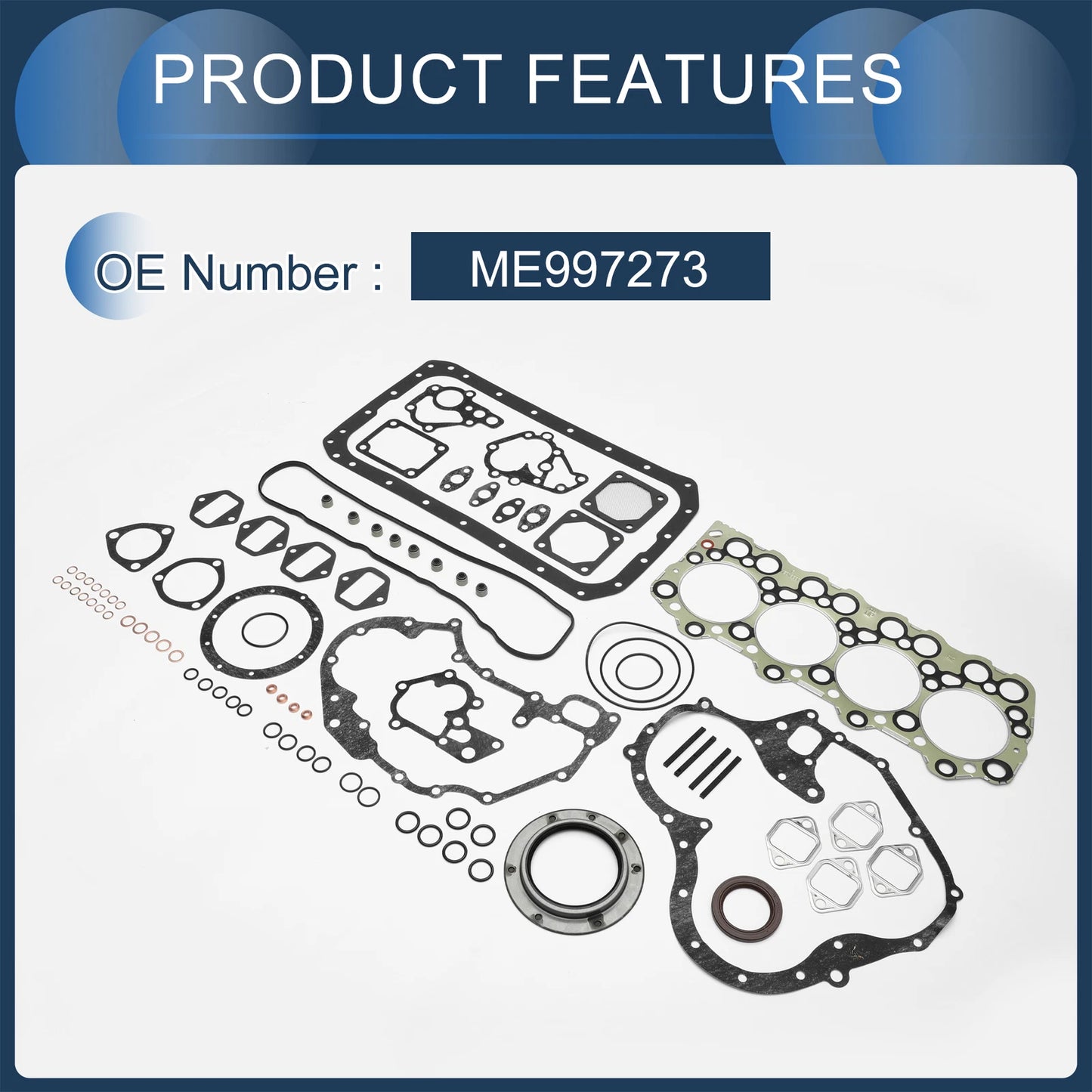 Cylinder Head Gasket Kit ME997273 for Mitsubishi 4D32 (Years Not Specified)