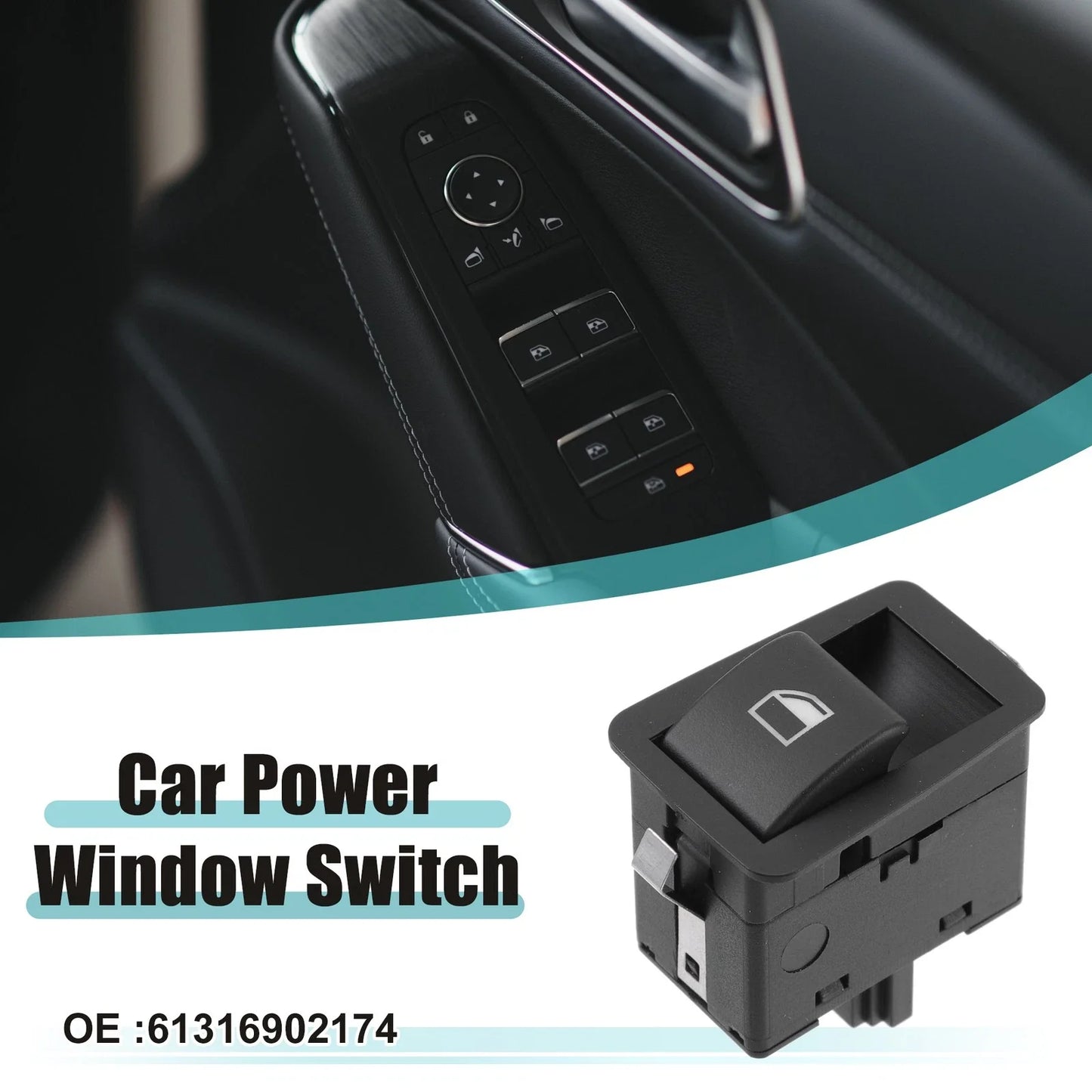 Front Left Driver Power Window Switch for BMW 323i (1999-2000)