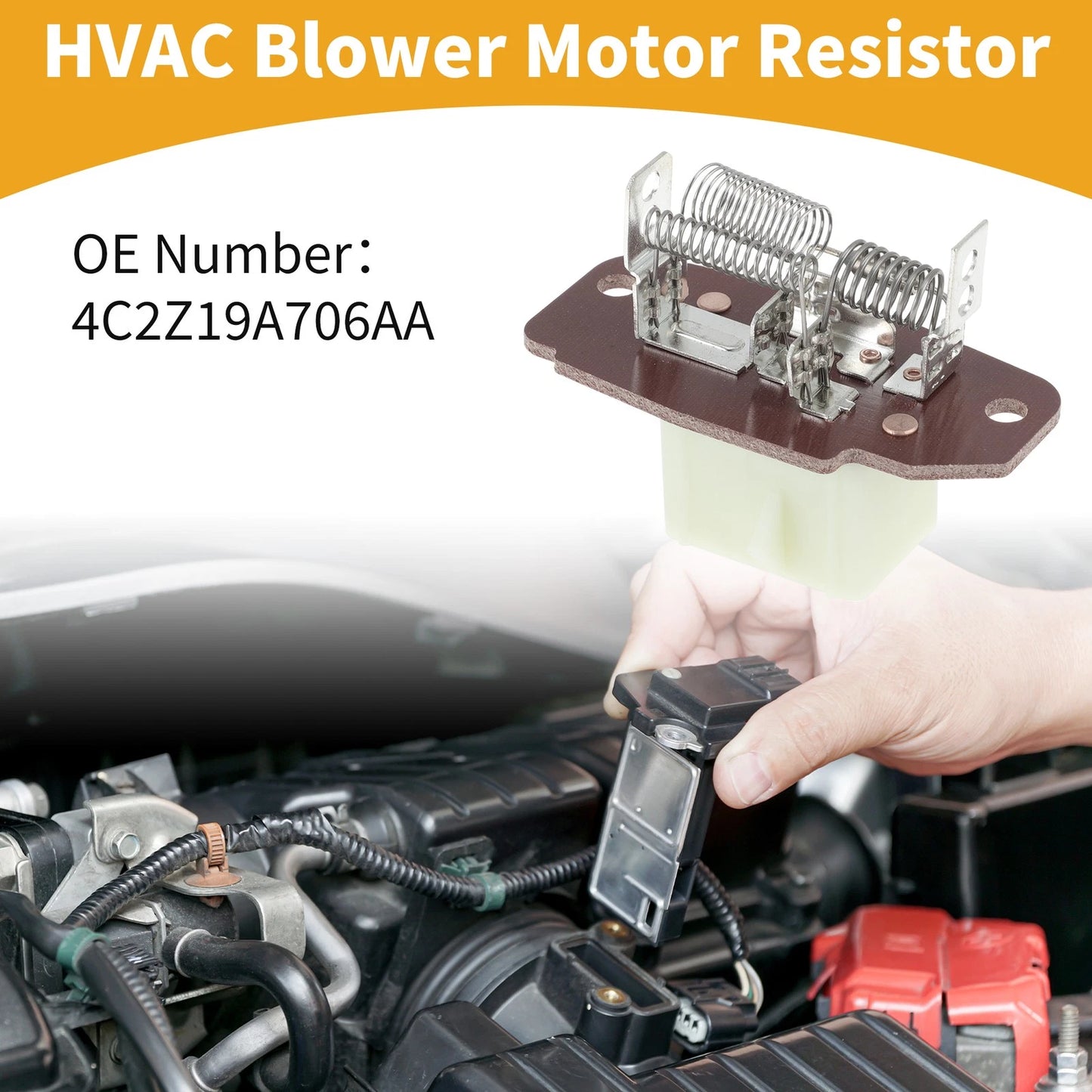 HVAC Blower Motor Resistor No. 4C2Z19A706AA for Ford Edge (2011–2018)