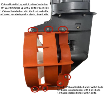 14" Propeller Safety Guard for Outboards Up to 13.5" (70-100 Hp)