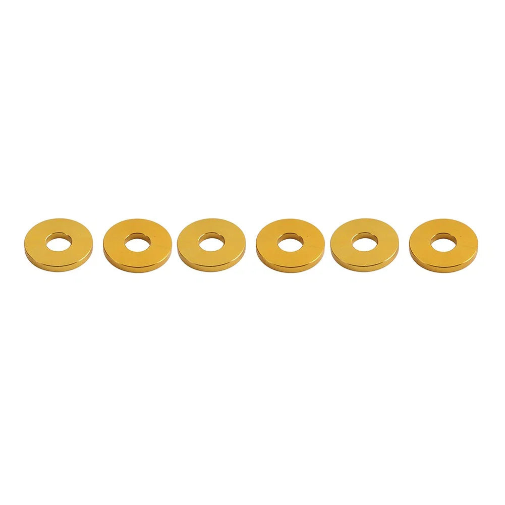 6 x Gold Saddlebag Crash Bar Decorative Spacer Rings for Harley Softail