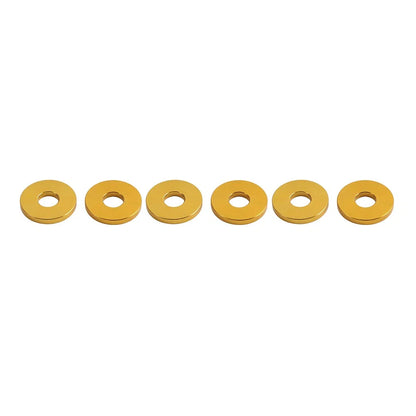 6 x Gold Saddlebag Crash Bar Decorative Spacer Rings for Harley Softail