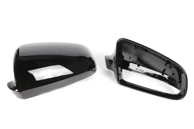 Gloss Black Wing Mirror Caps for Audi A4 B7 (2005–2008)