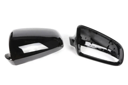 Gloss Black Wing Mirror Caps for Audi A4 B7 (2005–2008)