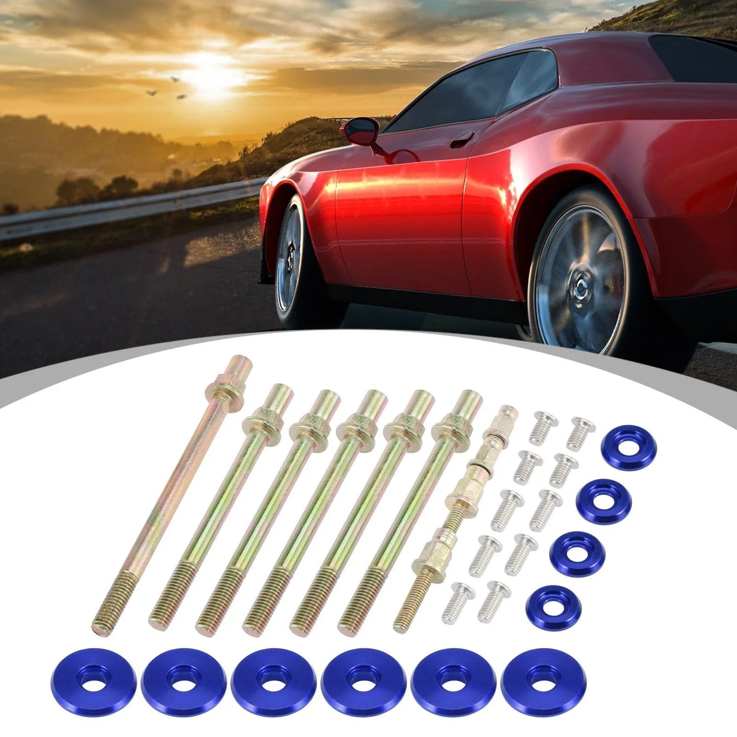 Engine Valve Cover Washer Bolt Kit Blue for Honda K-Series K20 K24 (2001-2023)