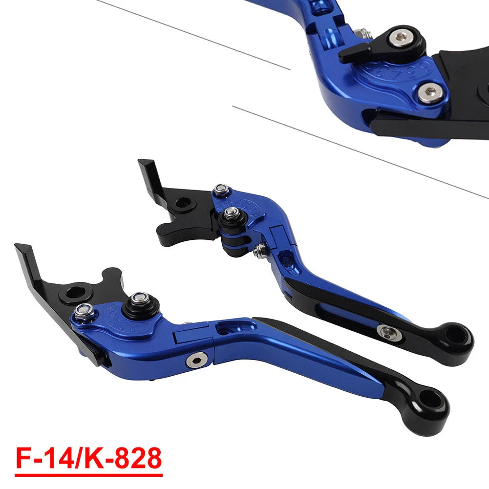 CNC Blue Extendable Brake Clutch Levers for Kawasaki Z1000 ZX9R ZX6R (2003-2023)