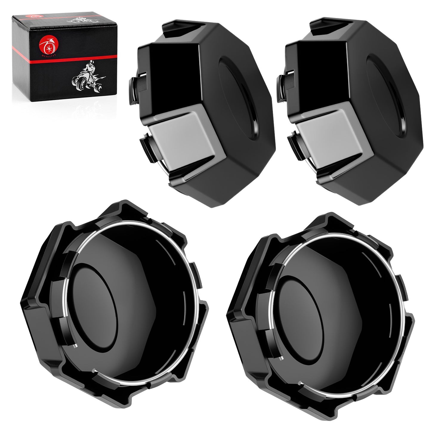 Set of 4 Wheel Caps for Polaris Ranger 570 900 1000 XP (2015–2023)