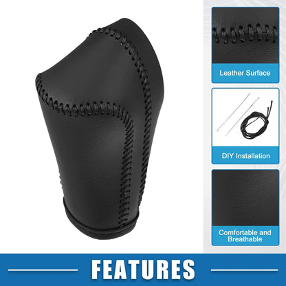 Gear Shift Lever Cover for Honda CRV 2007-2011 - Auto Interior, Black Stitches