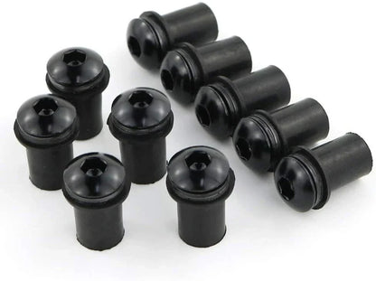 Windscreen Fairing Bolts Black for Kawasaki Ninja 250R ZZR250 EX250 (2013-2018)