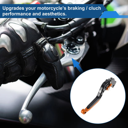 Brake Clutch Levers for KTM 390 Duke (2019–2023) Black Handle Orange End 1 Pair