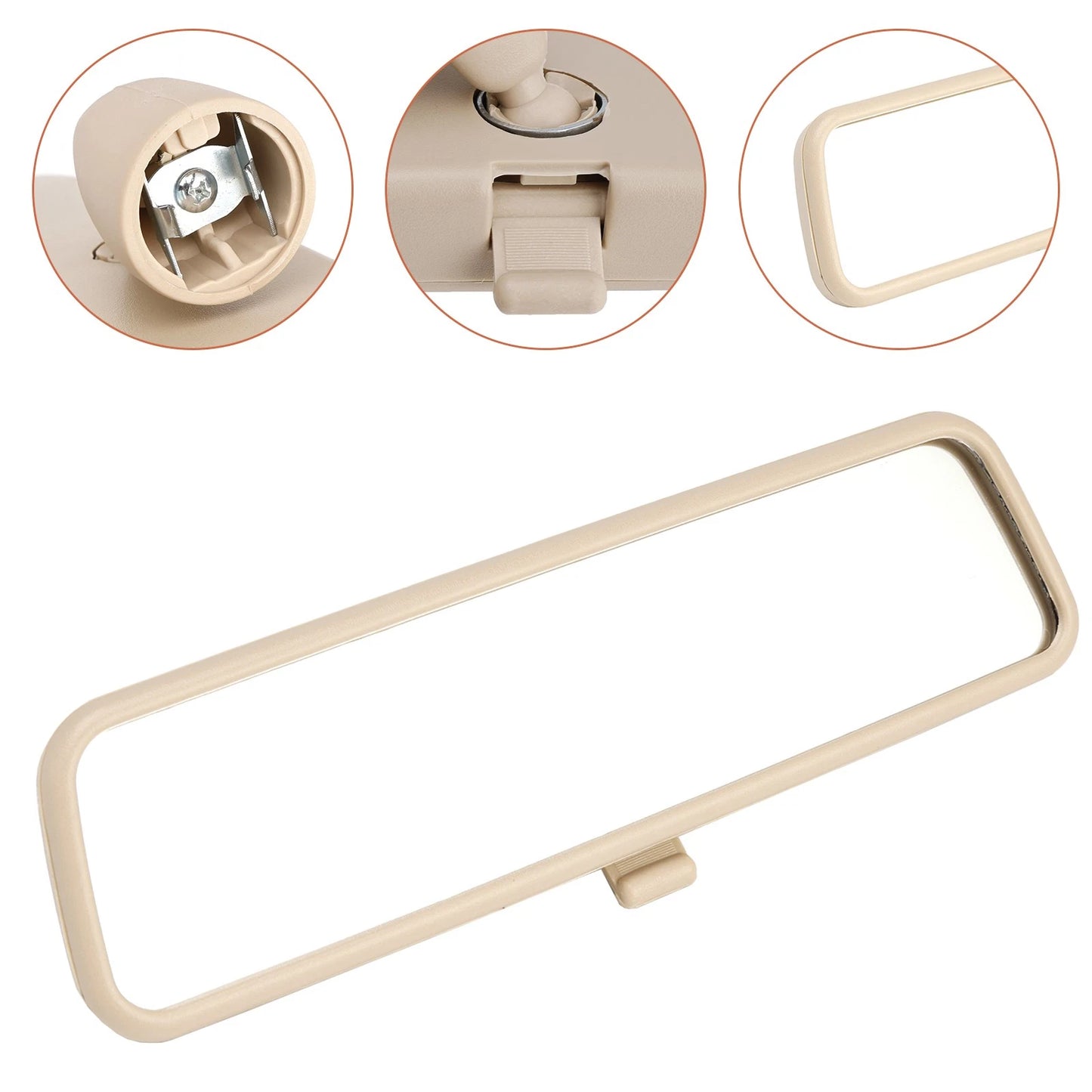 Beige Rear View Mirror Glass 3B0857511H for VW Golf Jetta Bora (1998–2006)