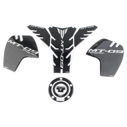 3D Carbon Fiber Tank Pad Traction Decal for Yamaha MT-09 (2014-2023)