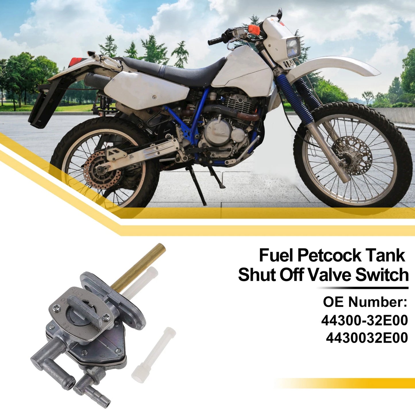 Fuel Valve Petcock Gas Tank Switch for Suzuki DR650S (44300-32E00)