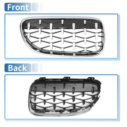 Front Hood Bumper Grille Grill 1 Pair for BMW 335is 328i xDrive (2010 - 2013)