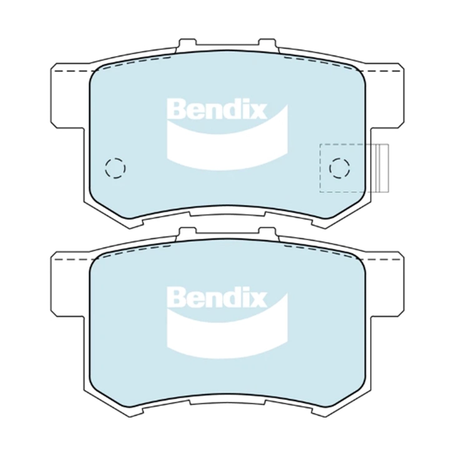 Set of 4 Rear Disc Brake Pads for Honda Jazz (2002–2008)