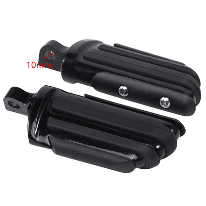 Black Rear Passenger Footpegs Support Mount for Harley Softail (2000-2006)