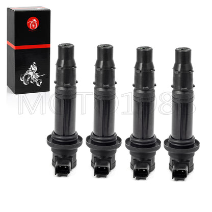 Set of 4 Ignition Coils for Yamaha YZF R6 R6S R1 FZ1 Vmax 1700