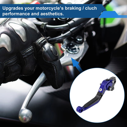 Adjustable Brake Clutch Lever for Yamaha WR125X (2009–2015) Blue Black