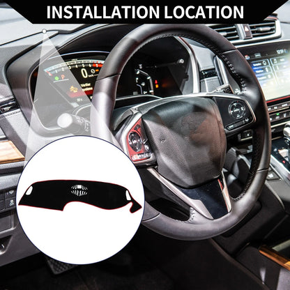 Dashboard Cover Mat for Honda ZR-V (2023-2024) Sun Protector Pad Black Red 1 Set
