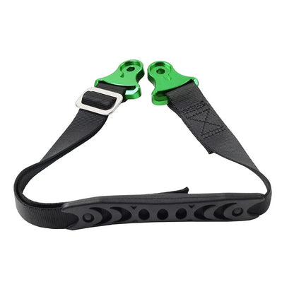 Universal Adjustable Fork Rear Seat Rescue Strap Sling Pull Belt Green