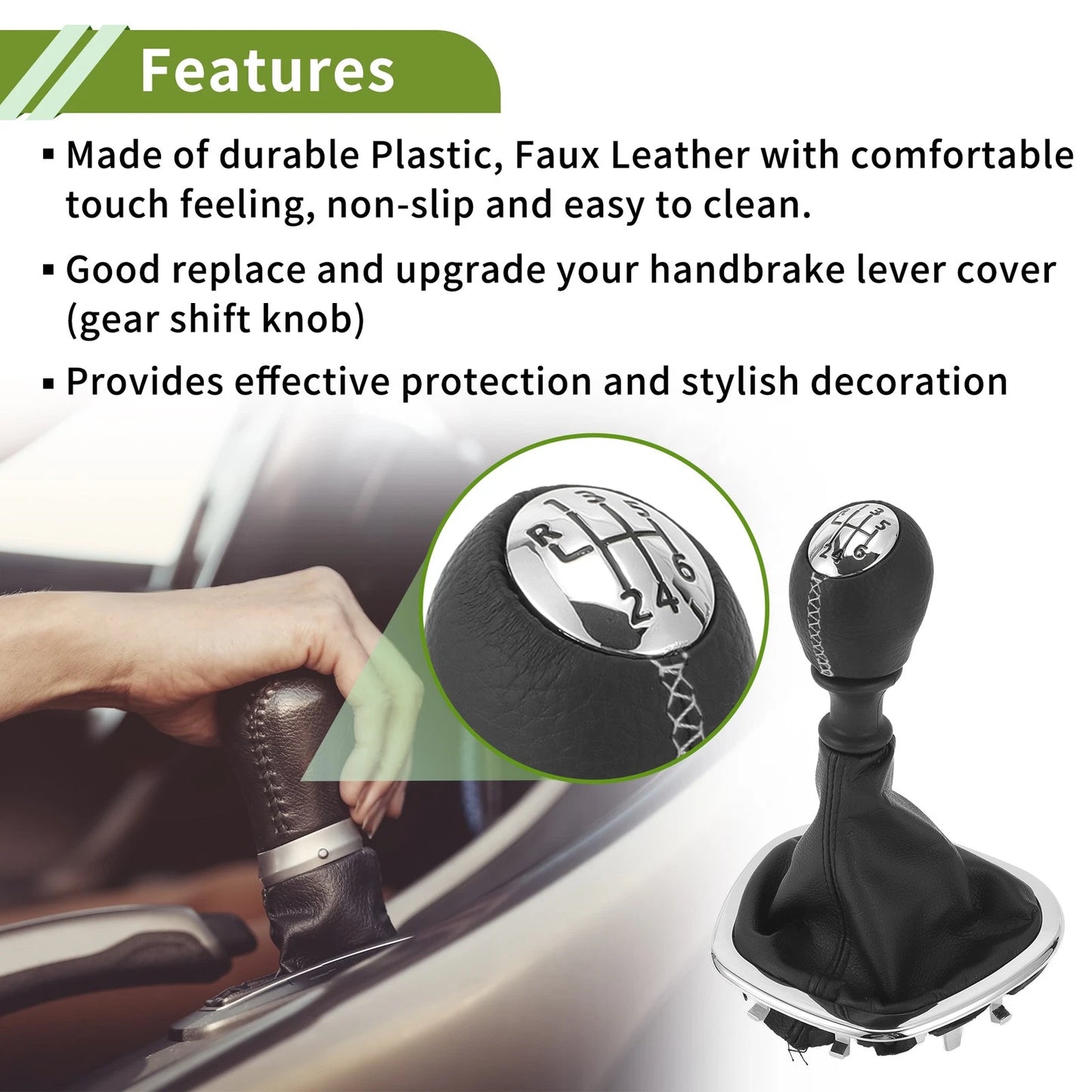 6 Speed Gear Shift Knob with Cover for Fiat Talento (2016–2023)