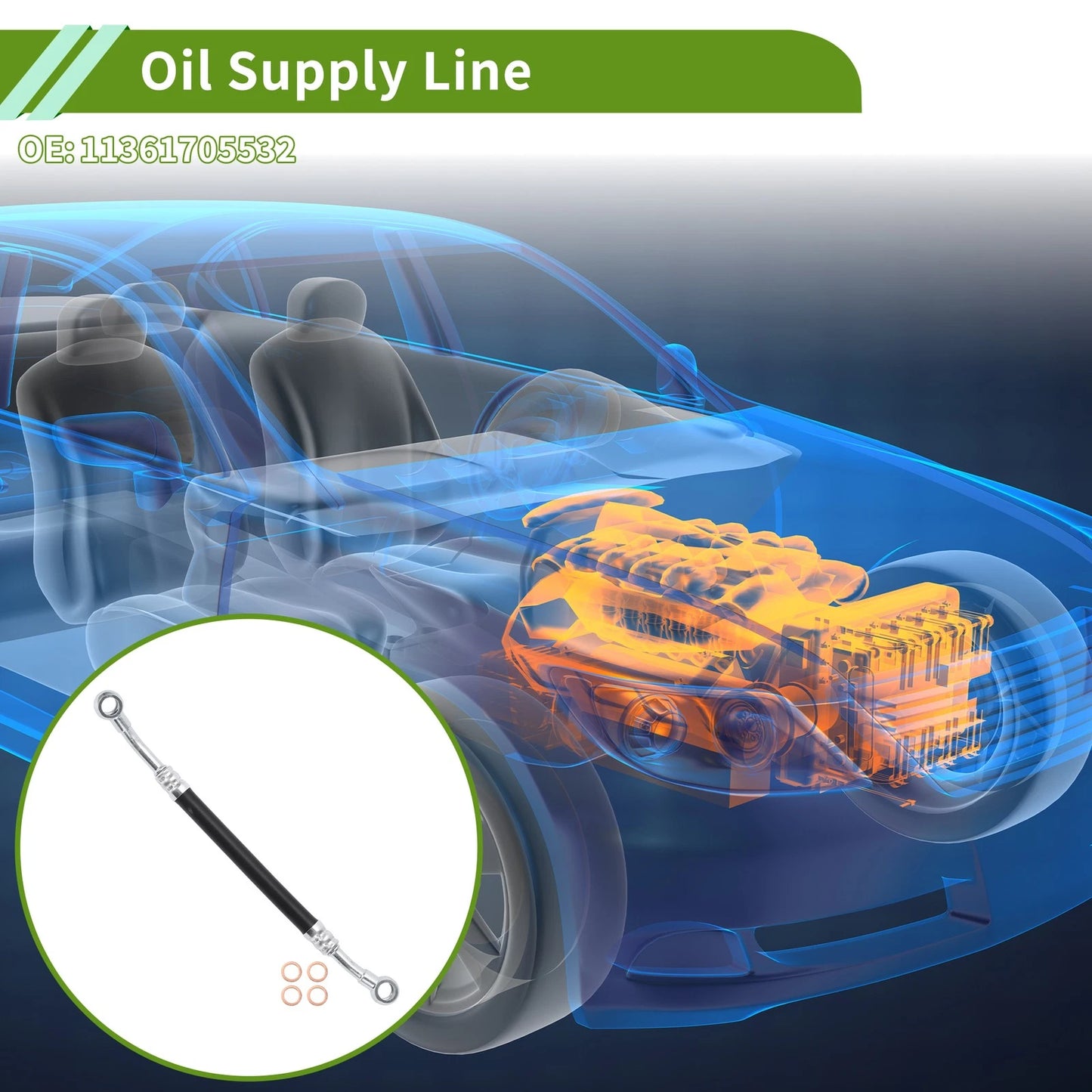 Oil Line for BMW E36 E46 E39 Z3 Z4 M50 M52 S52 (1990–2006) No. 11361705532