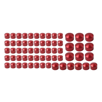 Set of 63X Engine Topper Bolt Caps CNC Red for Harley Heritage Softail FLST (2000–2006)