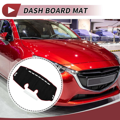 Dashboard Cover Mat for Mazda 2 Demio (2007–2014) Black Red Sun Protector