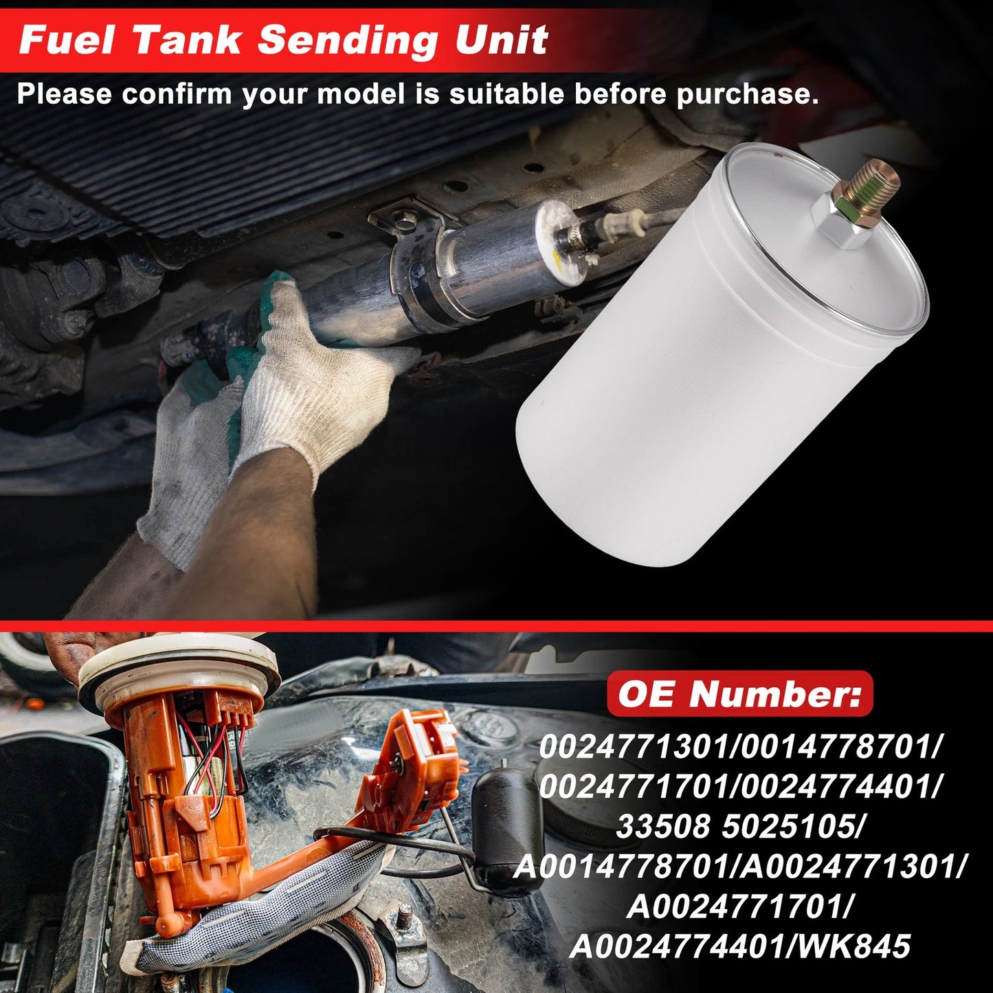 Fuel Filter Assembly for Mercedes-Benz 190E L4 (1983–1993) 0024771301
