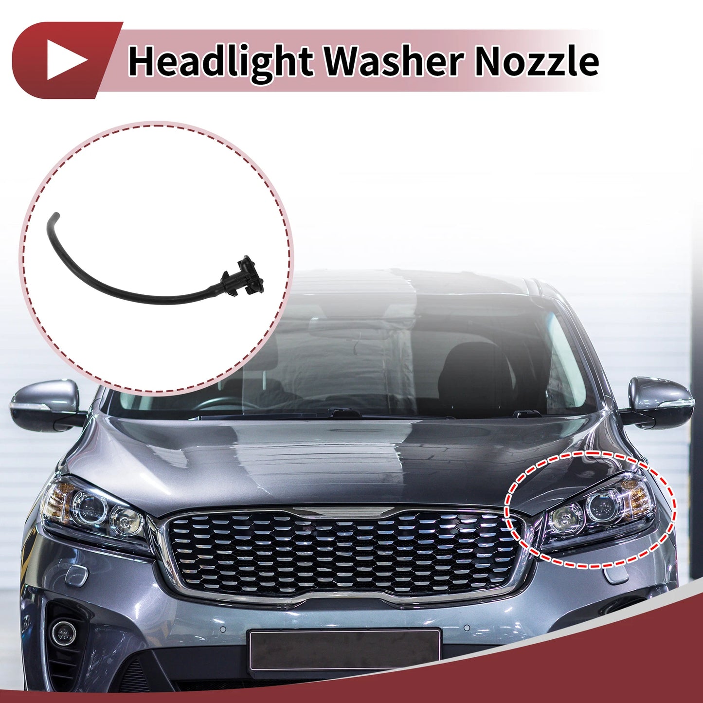 Front Driver Side Headlight Washer Nozzle for Land Rover Range Rover (2013–2021) No.LR015359