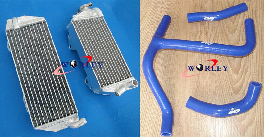 Aluminum Radiator + Blue Hose for Suzuki RMZ250 2010-2012 (2010-2012)