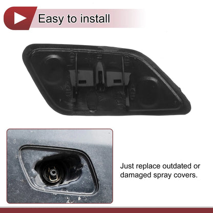 Front Left Washer Nozzle Cover for Honda Odyssey (2009-2014) Black 1 x Cap