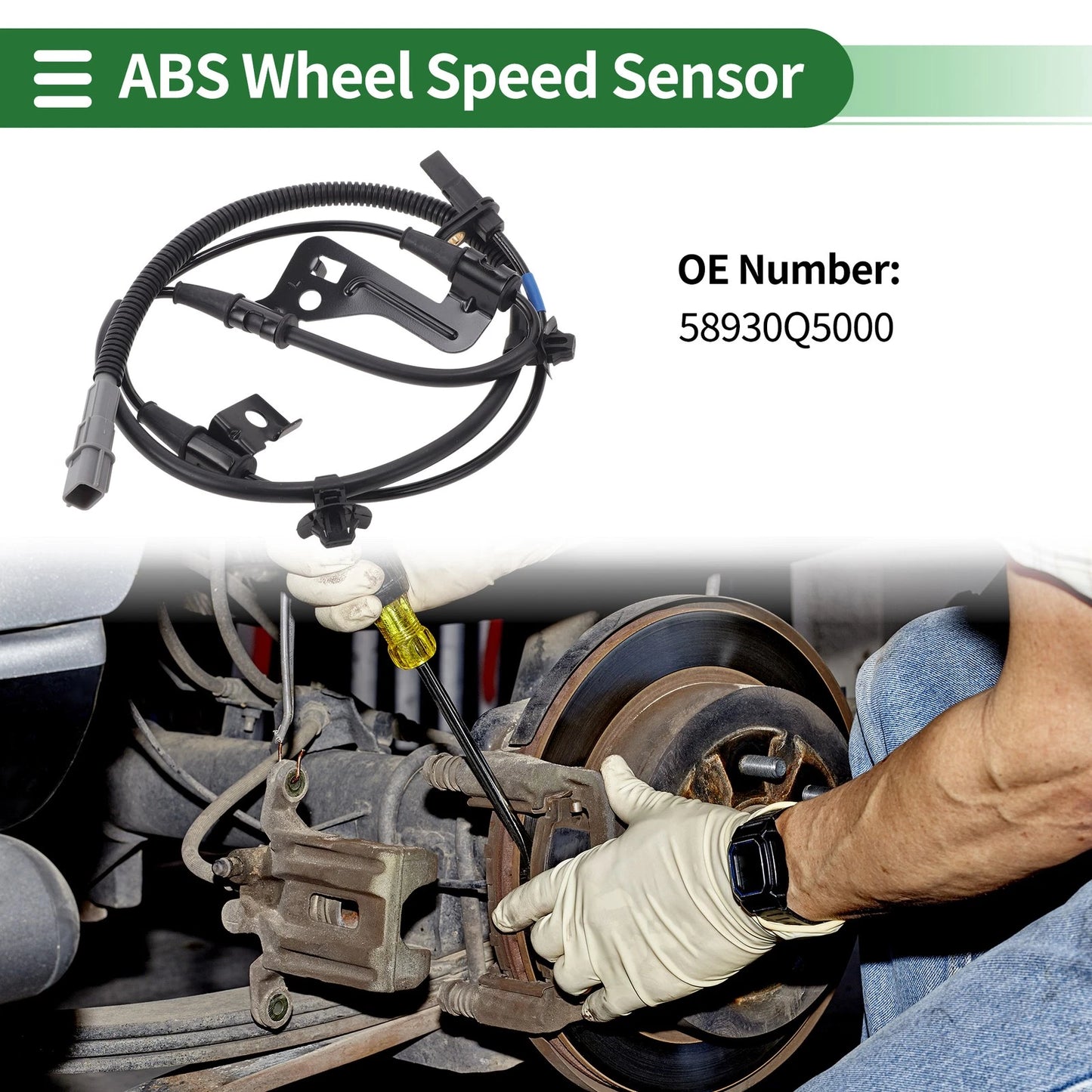 ABS Wheel Speed Sensor No. 58930Q5000 for Kia Seltos (2021–2023) Front Left