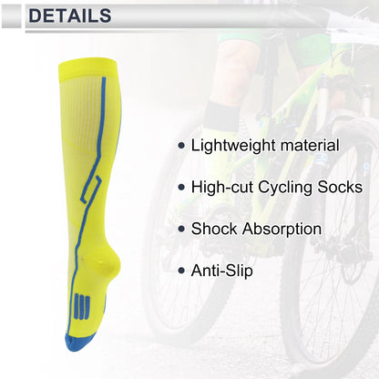Cycling Socks Shock Absorption Size L High-cut Yellow Blue