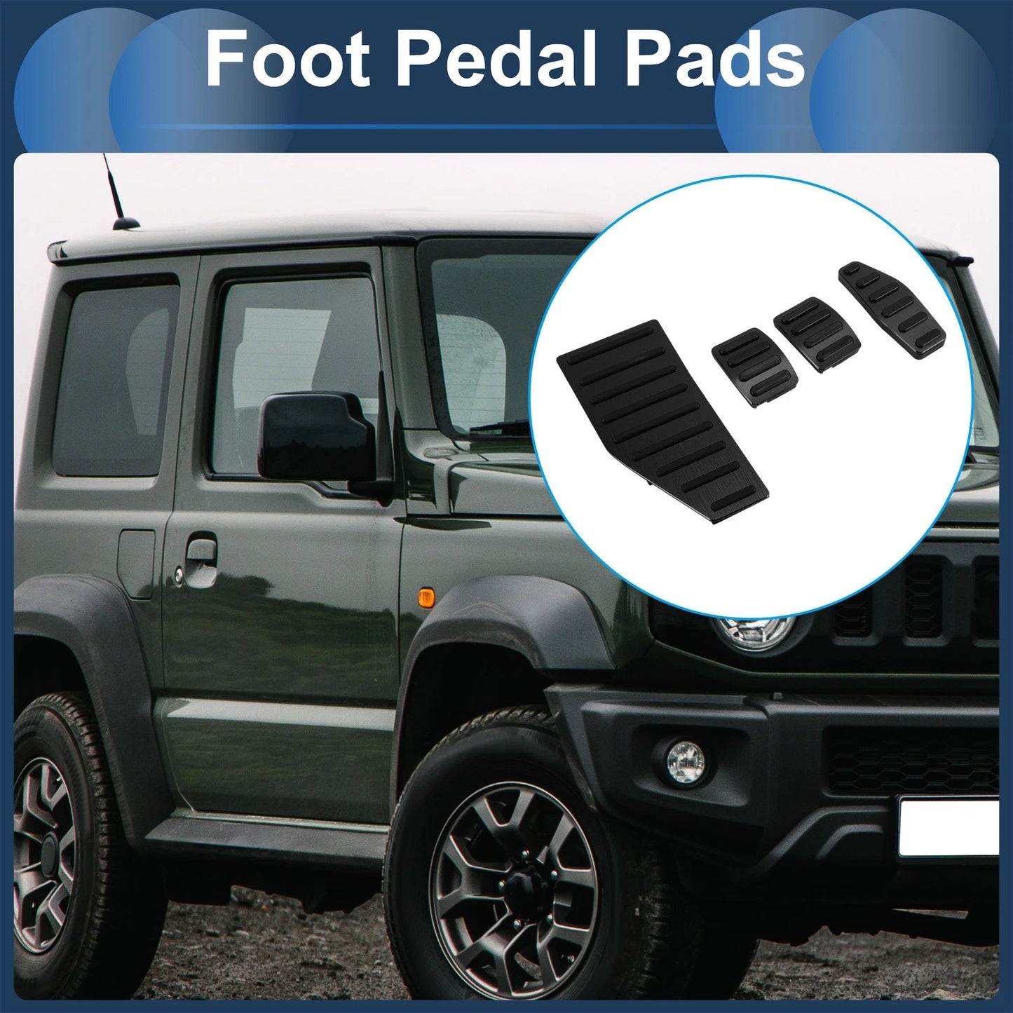 Set of 4 Manual Foot Accelerator Pedal Covers for Suzuki Jimny (2018–2022)