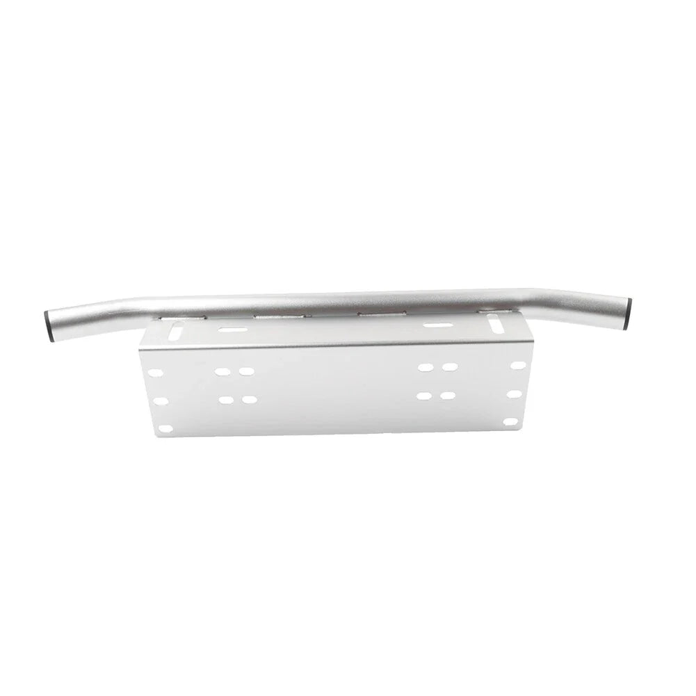 Silver Bull Bar Front License Plate Mount Bracket for Off-Road Lights
