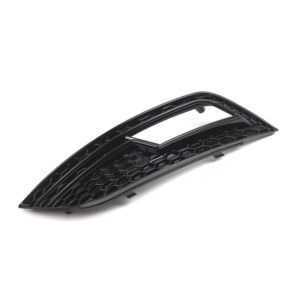 2X Front Bumper Fog Light Grille Cover with Chrome Ring for Audi A5 (2008–2011)