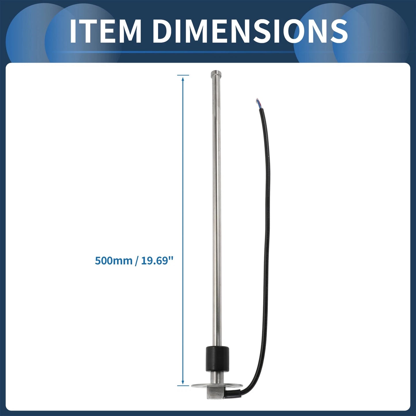 Fuel Sending Unit and Gauge Kit 240-33 Ohm 500mm for Boat Car Truck