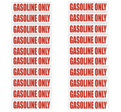 20x Gasoline Fuel Only Sticker for Gas Tank Decal