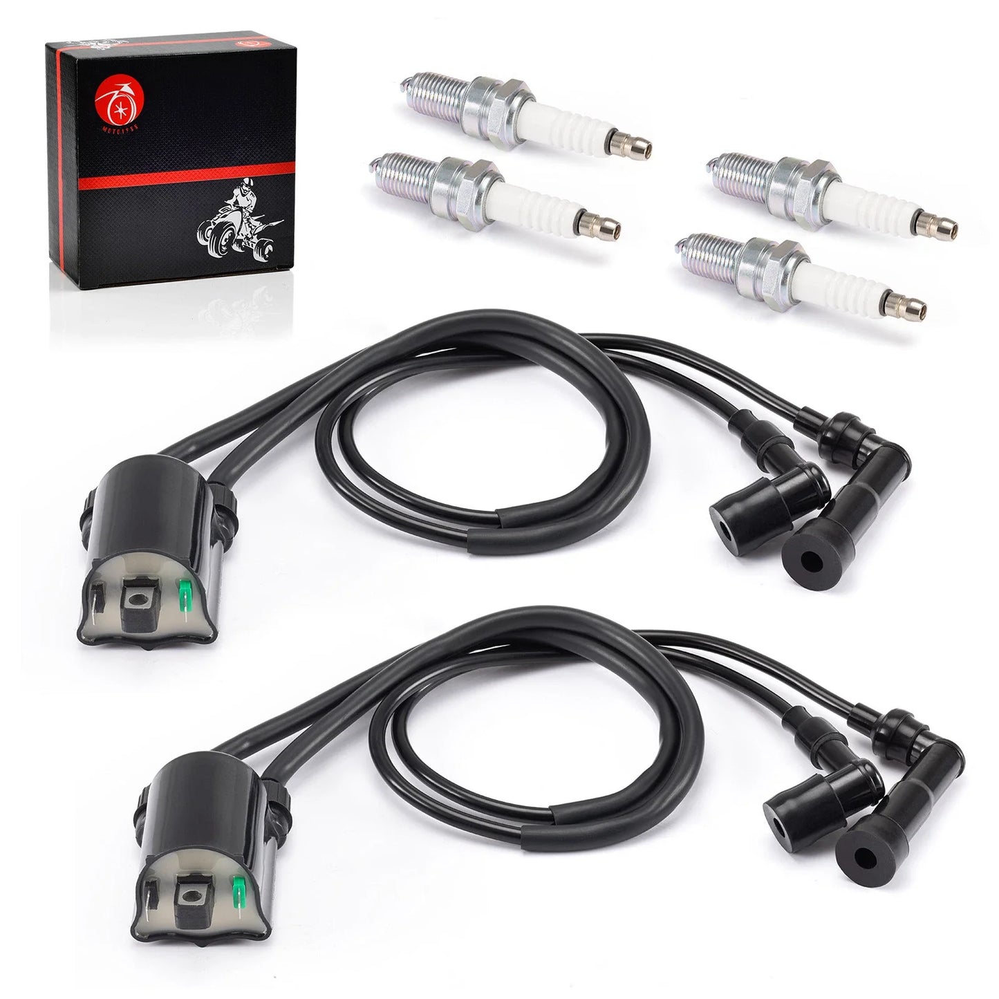 2PCS Ignition Coils for Kawasaki VN1500 Vulcan 1500 VN1500L Nomad (2000–2004)