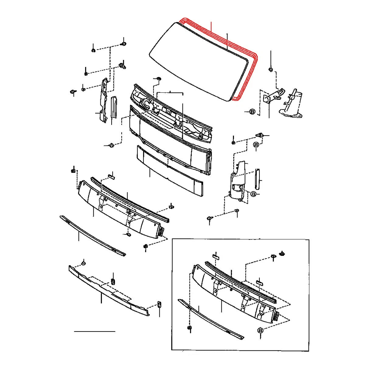 Windshield Weatherstrip for Toyota Dyna 200 (BU202 BU212 BU297)