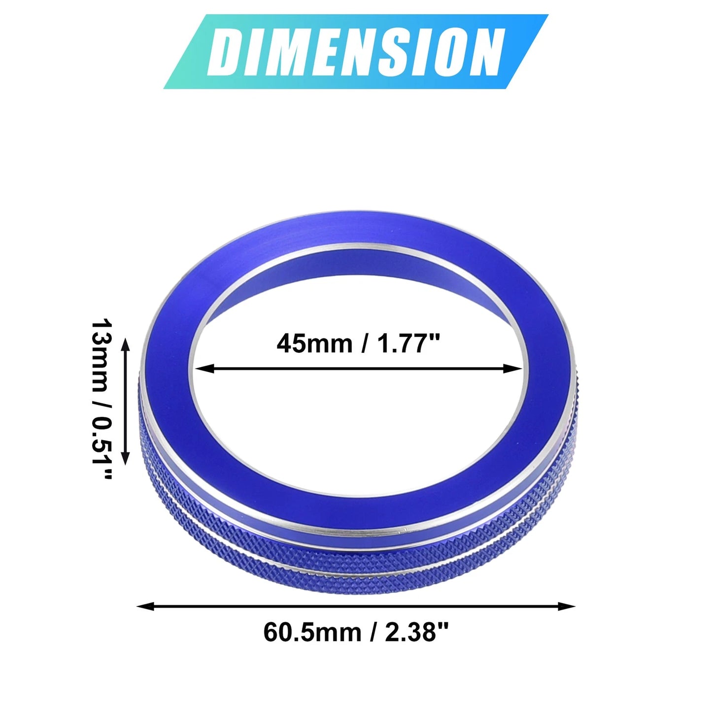 PRND Switch Knob Cover for Ford Explorer (2020–2022) Aluminum Alloy Blue