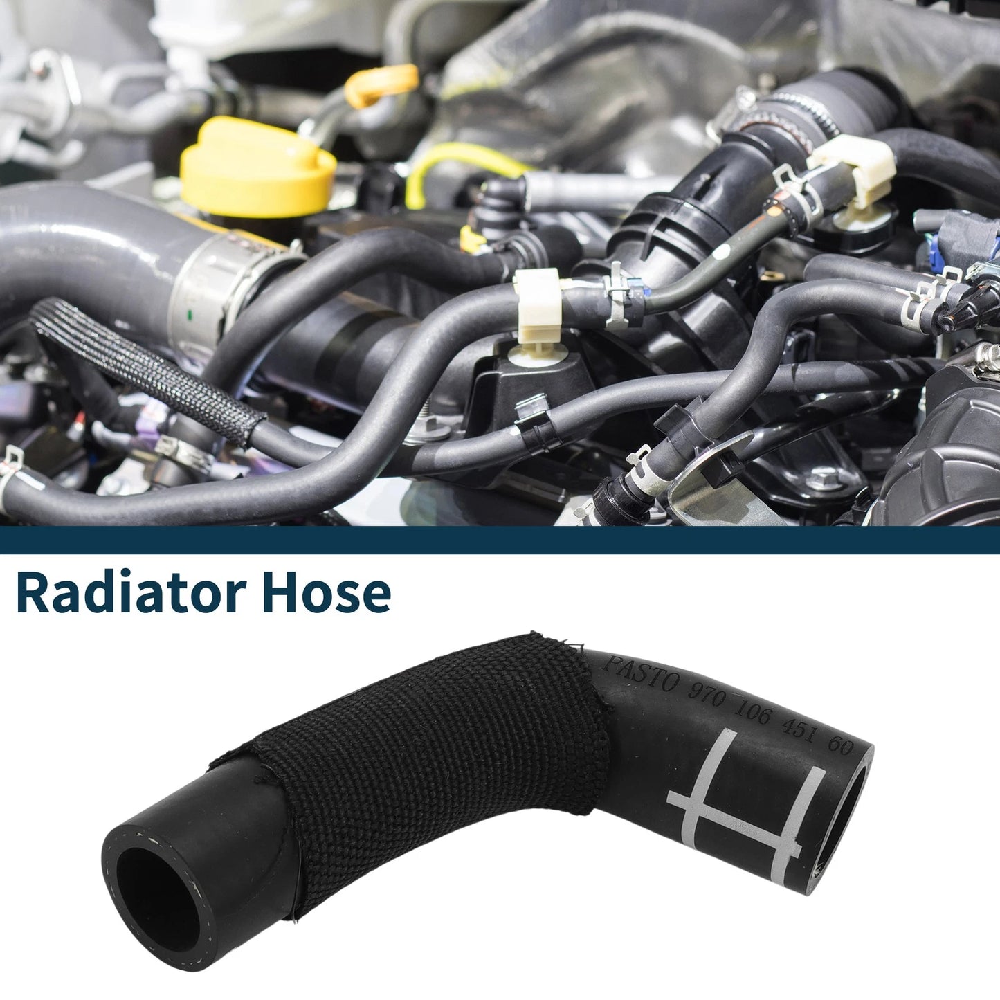 Radiator Hose for Porsche Panamera (2014–2016) No. 97010645160 Rubber