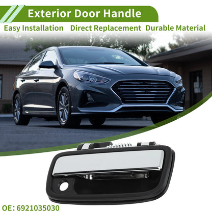 Exterior Door Handle for Toyota (No.6921035030, Black Silver Tone, Front Right)