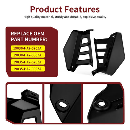 Set of 2 Black Radiator Shrouds for Honda ATC250R (1985–1986)