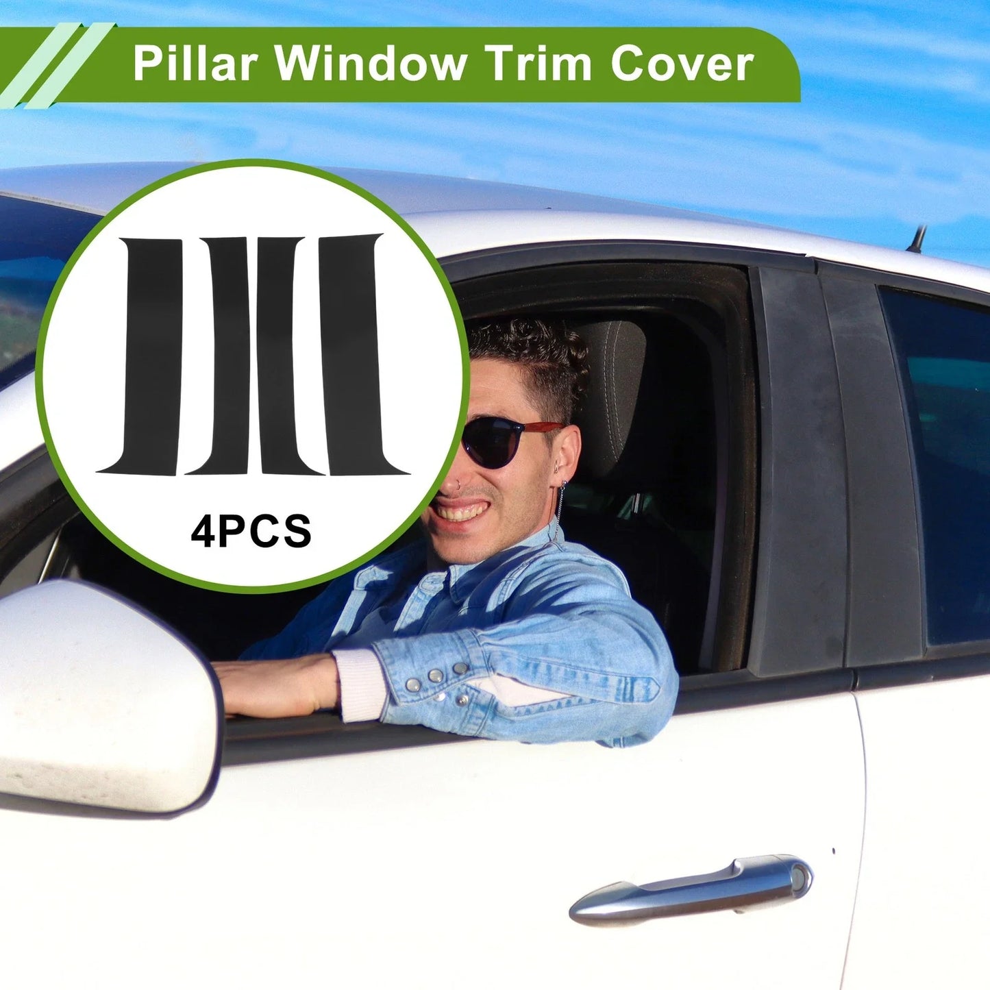 4pcs Black Pillar Window Trim for Chevy Blazer (1995-2005)