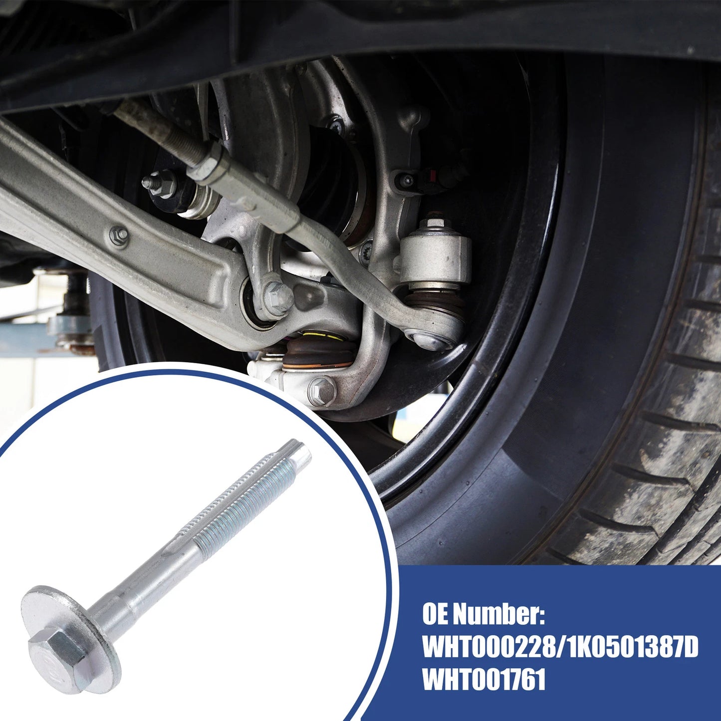 2X Eccentric Alignment Camber Bolt for Volkswagen (No.WHT000228/1K0501387D)