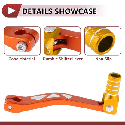 Folding Gear Shifter Lever for Yamaha TTR 50cc (2003–2023) Orange Gold Tone