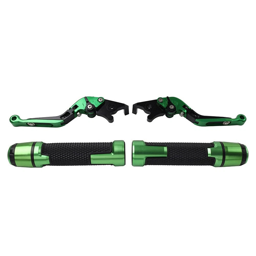 Set of 2 Green Brake Clutch Levers for Kawasaki ZX6R/ZX636 Z1000SX (2013–2023)
